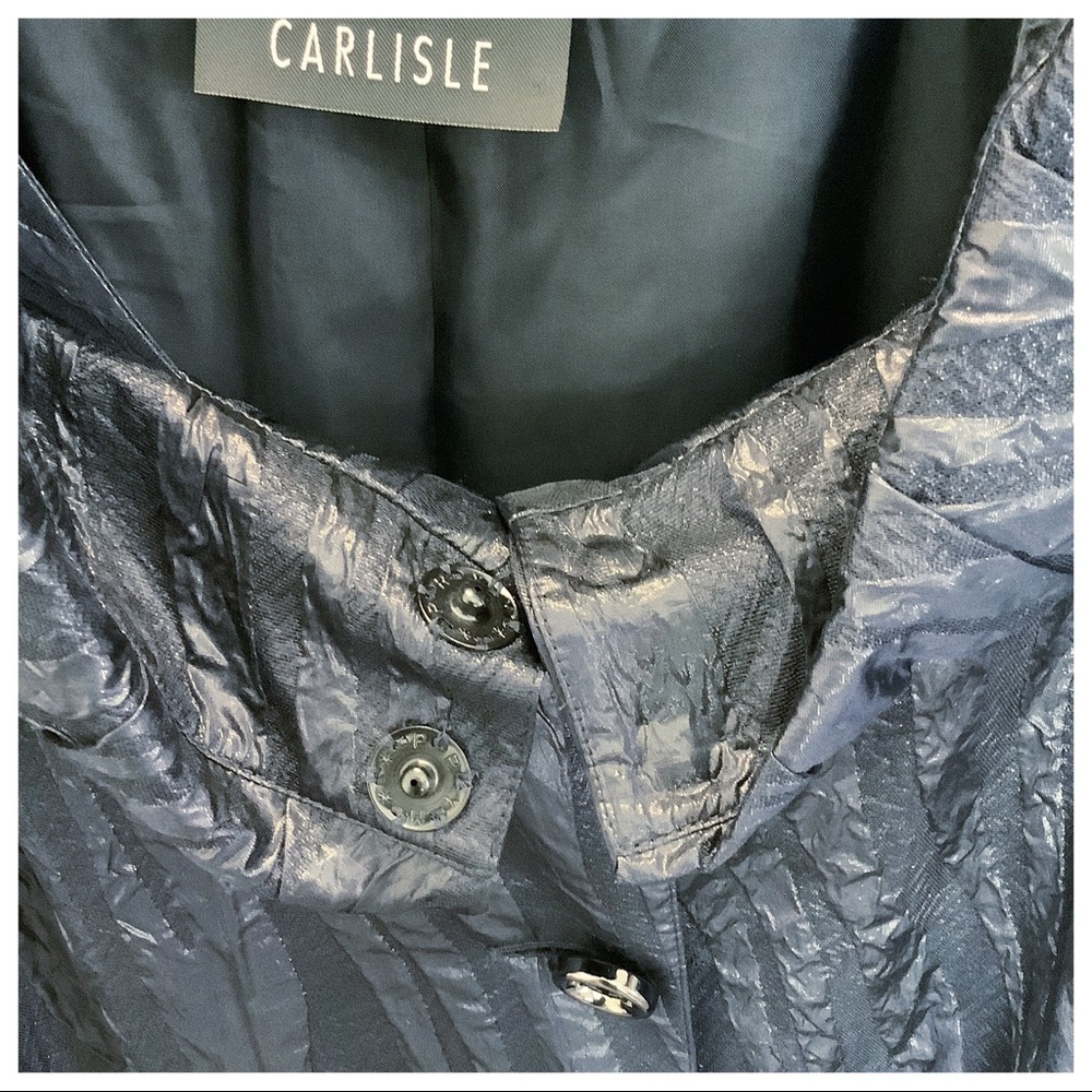Carlisle Silk Blend Animal Crinkle Jacket Coat 12 - Picture 6 of 11